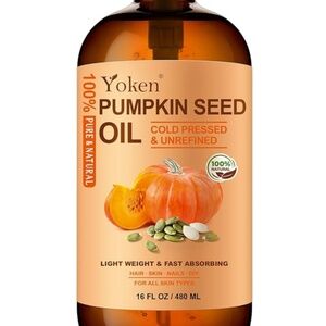 Pumpkin seed oil-large glass bottle/with pump